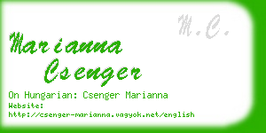 marianna csenger business card